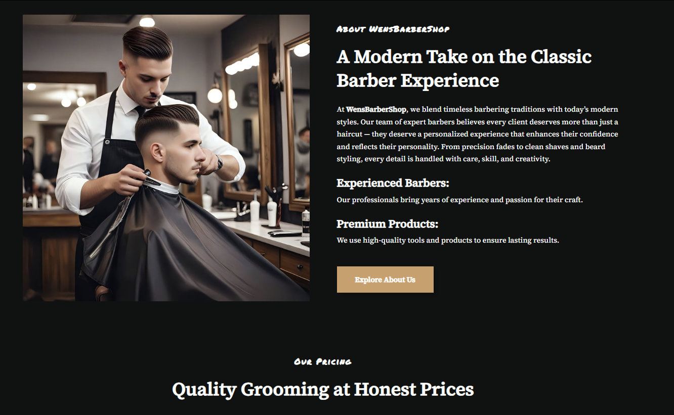 WENS Barber about section